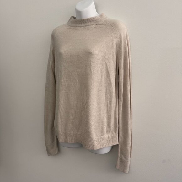 Vintage Designers Originals Quarter-Zip Knit Sweater | Cream Tan | Size M - Picture 3 of 9